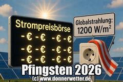 Strompreise am langen Wochenende wieder auf Talfahrt